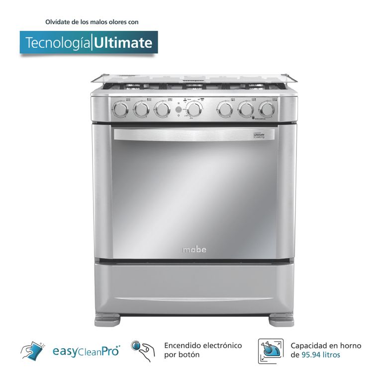 Cocina de Piso a Gas 76 cm Inox CMP7630FX0