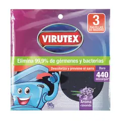 VIRUTEX - Pastillas De Inodoro Aroma Lavanda Bolsa 3 Und