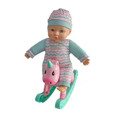 BOSTECITOS - Muñeca con Balancin de Unicornio 28 cm