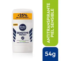 NIVEA - Antitranspirante en Barra Men Sensitive Protect Envase 54 g