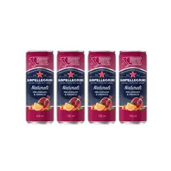 SAN PELLEGRINO - Bebida Melograno Arancia Pack 4 Latas 330 mL