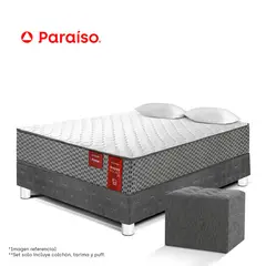 PARAISO - Cama Nappy Pockket 20 2 Plazas + Puff