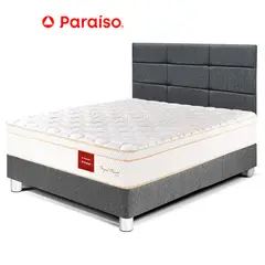PARAISO - Dormitorio Royal Prince Cabecera Blocks Gris 1.5 Plazas