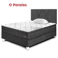 PARAISO - Dormitorio Pocket Star 1.5 Plazas + Cabecera Loft Charcoal