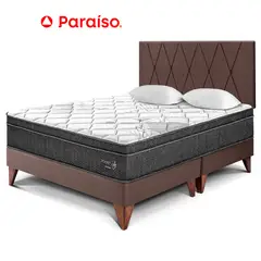PARAISO - Dormitorio Europeo Pocket Star King 198S + Cabecera Loft Chocolate