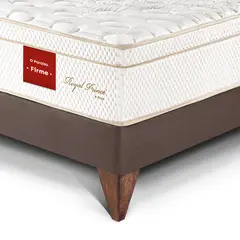 PARAISO - Dormitorio Europeo Royal Prince Firme Blocks King Chocolate + 2 Almohadas Viscoelásticas