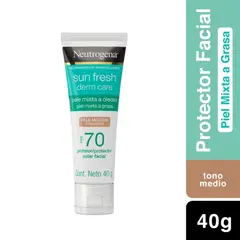 NEUTROGENA - Protector Solar Facial Sun Fresh Medio FPS70 Envase 40 g
