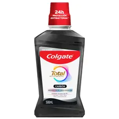 COLGATE - Enjuage Bucal Total 12 Carbón Envase 500 mL