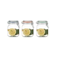 CASA JOVEN - Set de Canisters Vidrio 1000mL x 3 Piezas