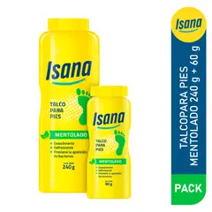 ISANA - Pack Talco Mentolado 240 g + 60 g