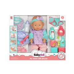 RONG LONG - Muñeca con Accesorios y Juguetes 30 cm