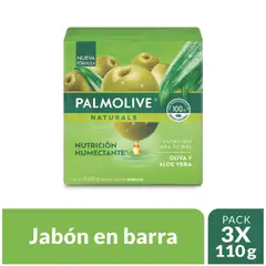 PALMOLIVE - Jabón en Barra Aloe Y Oliva 3x110g