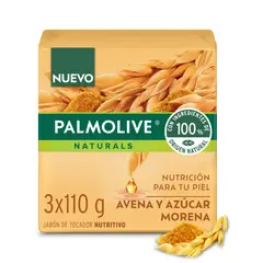 PALMOLIVE - Jabón en Barra Avena Azúcar Morena Empaque 3 Und