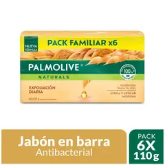 PALMOLIVE - Jabón en Barra Avena y Azucar 6x110g