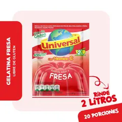 UNIVERSAL - Gelatina Fresa Empaque 130 g