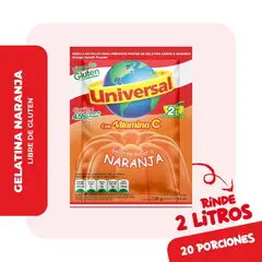 UNIVERSAL - Gelatina Naranja Empaque 130 g