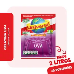 UNIVERSAL - Gelatina Uva Empaque 130 g