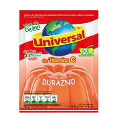 UNIVERSAL - Gelatina Durazno Empaque 130 g
