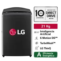 LG - Lavadora WT21PBV6 21Kg AI DD Carga Superior Negro Plateado
