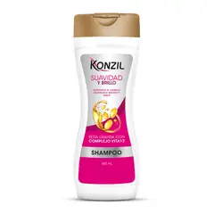 KONZIL - Shampoo Suavidad y Brillo Seda Líquida Envase 340 mL