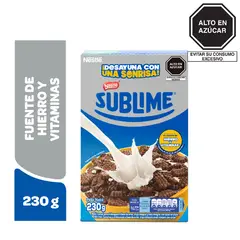 SUBLIME - Cereal Nestlé Trigo Maíz Cacao Caja 230 g