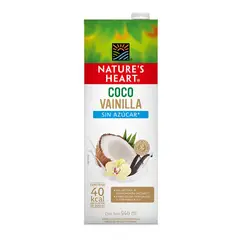 NATURES HEART - Bebida de Coco Vainilla Sin Azúcar Caja 946 mL