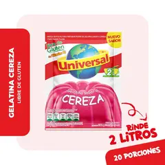 UNIVERSAL - Gelatina Sabor Cereza Empaque 130 g