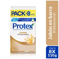 PROTEX - Jabón en Barra Antibacterial Avena Empaque 8 Und