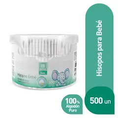 TOTTUS - Hisopos Papel Bebé Envase 500 Und