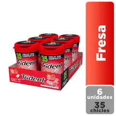 TRIDENT - Chicle Sin Azúcar Sabor Display 6 Und