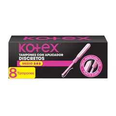 KOTEX - Tampón Sport Medio con Aplicador Caja 8 Und