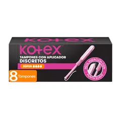 KOTEX - Tampón Sport Súper con Aplicador Caja 8 Und