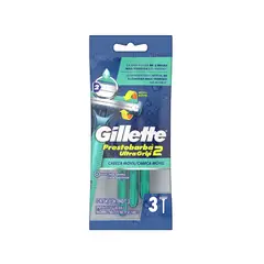 GILLETTE - Máquina De Afeitar Prestobarba Ultra Grip 2 Empaque 3 Und