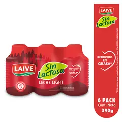 LAIVE - Leche Sin Lactosa Sixpack Botella 390 g