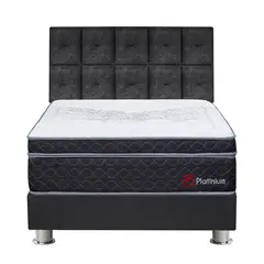 FORLI - Dormitorio America Platinium Queen + Cabecera Kimiko