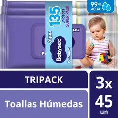 BABYSEC - Toallitas Húmedas Premium Pack 3 Empaque 45 Und