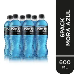 POWERADE - Bebida Rehidratante Mora Sixpack Botella 600 mL