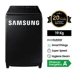SAMSUNG - Lavadora 19KG Negra Bubble Smart