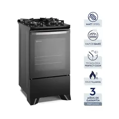 ELECTROLUX - Cocina de Vidrio 4 Hornillas Negra 52cm