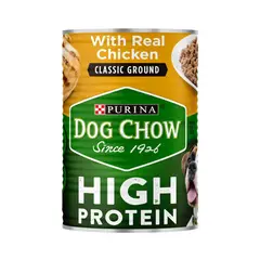 DOG CHOW - Alimento Húmedo Perros High Protein Pollo Lata 368 g