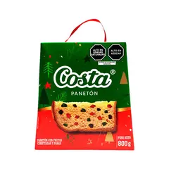 COSTA - Panetón Frutas Confitadas Pasas Caja 800 g