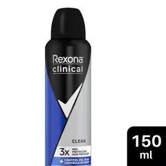 REXONA - Antitranspirante en Spray Clinical Clean Envase 150 mL