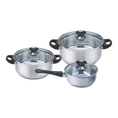 PRECIO UNO - JGO DE OLLAS 6PZ 141824CM ACERO INOX
