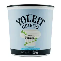 YOLEIT - Yogurt Griego Sin Lactosa Natural Envase 950 g