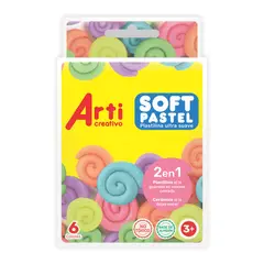 ARTI CREATIVO - Plastilina Soft Pastel Caja 6 Und