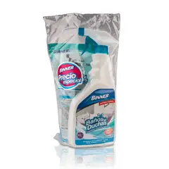 BINNER - Pack Limpiador Baños y Duchas 500 mL + Repuesto Doypack 500 mL