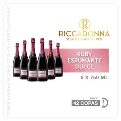 RICCADONNA - Espumante Ruby 6 Unidades