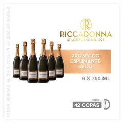 RICCADONNA - Espumante Prosecco 6 Unidades