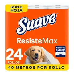SUAVE - Papel Higiénico Resiste Max Empaque 24 Und