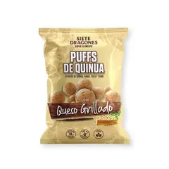 SIETE DRAGONES - Puff de Quinua Sabor Queso Grillado Bolsa 100 g